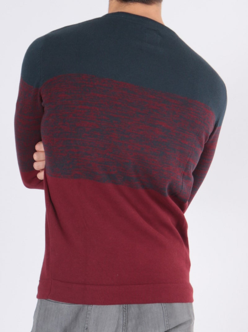 Jersey bicolor Burdeos - Kiabi