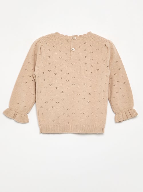 Jersey bordado de punto calado - Kiabi