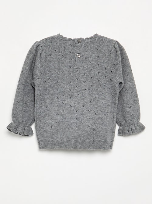 Jersey bordado de punto calado - Kiabi