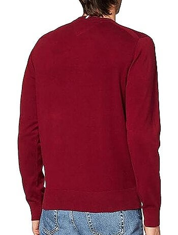Jersey burdeos para hombre Tommy Hilfiger Pima MW0MW28047
