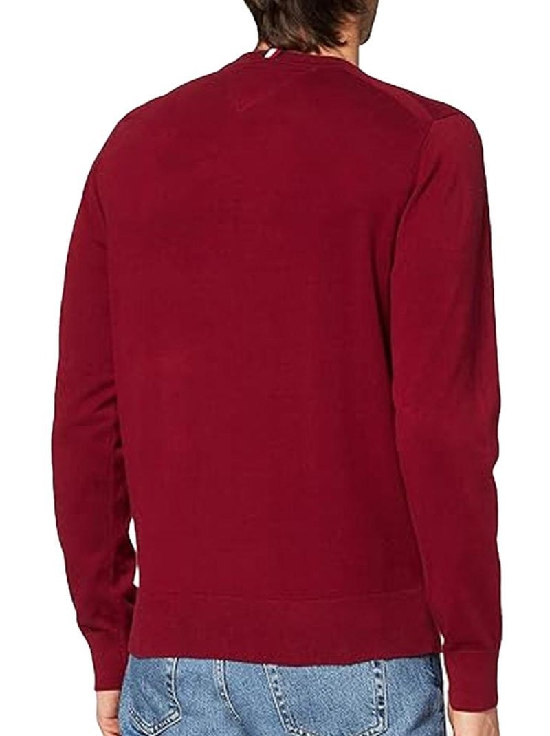 Jersey burdeos para hombre Tommy Hilfiger Pima MW0MW28047 Rojo - Kiabi