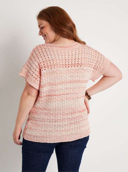 Jersey calado cuello redondo - Afibel - Kiabi