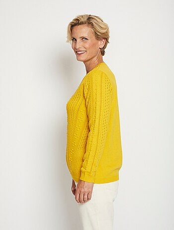 Jersey calado de cuello redondo con bolas - Afibel