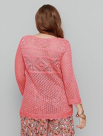 Jersey calado efecto ganchillo - AFIBEL