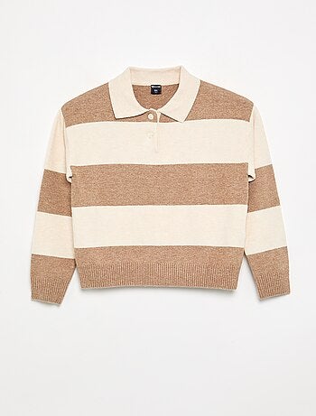 Jersey cálido con cuello polo