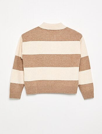Jersey cálido con cuello polo