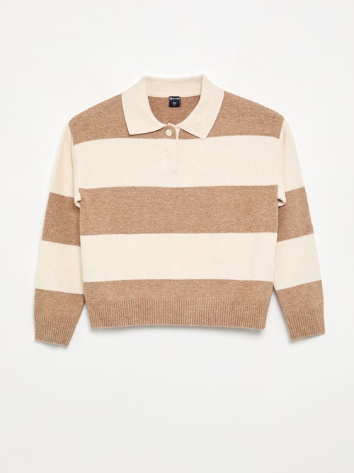 Jersey cálido con cuello polo - Kiabi