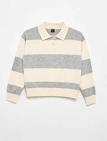Jersey cálido con cuello polo