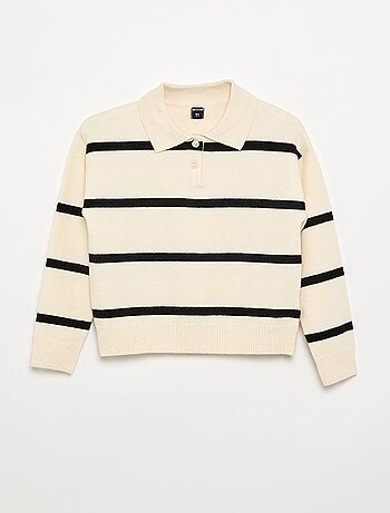 Jersey cálido con cuello polo