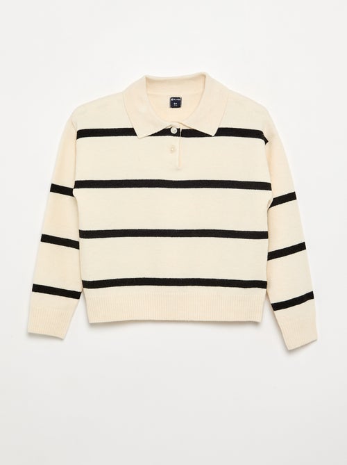 Jersey cálido con cuello polo - Kiabi
