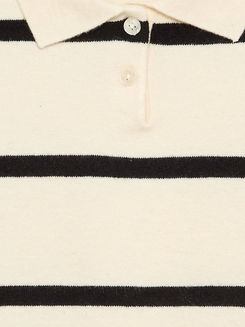 Jersey cálido con cuello polo Negro - Kiabi