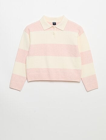 Jersey cálido con cuello polo
