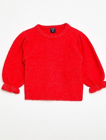 Jersey cálido con mangas abullonadas