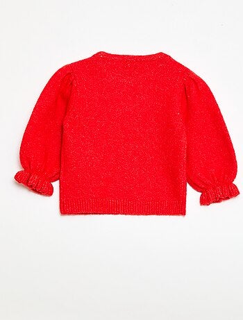 Jersey cálido con mangas abullonadas