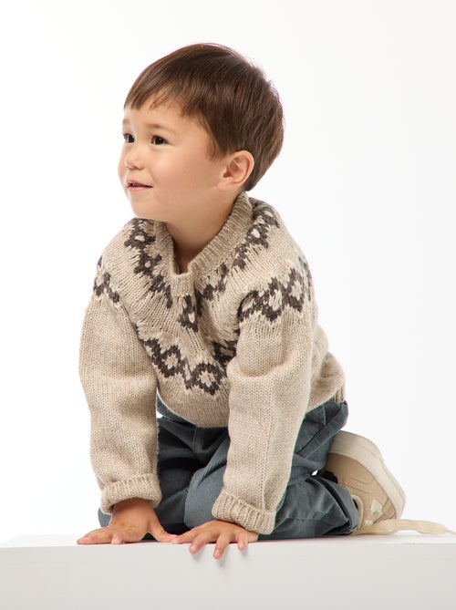Jersey cálido jacquard - Kiabi