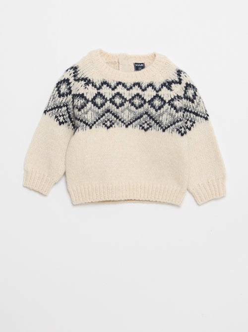 Jersey cálido jacquard - Kiabi