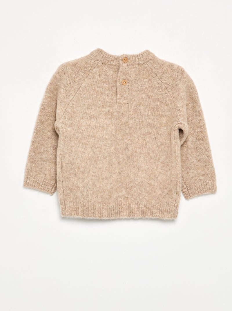 Jersey cálido trenzado Beige - Kiabi