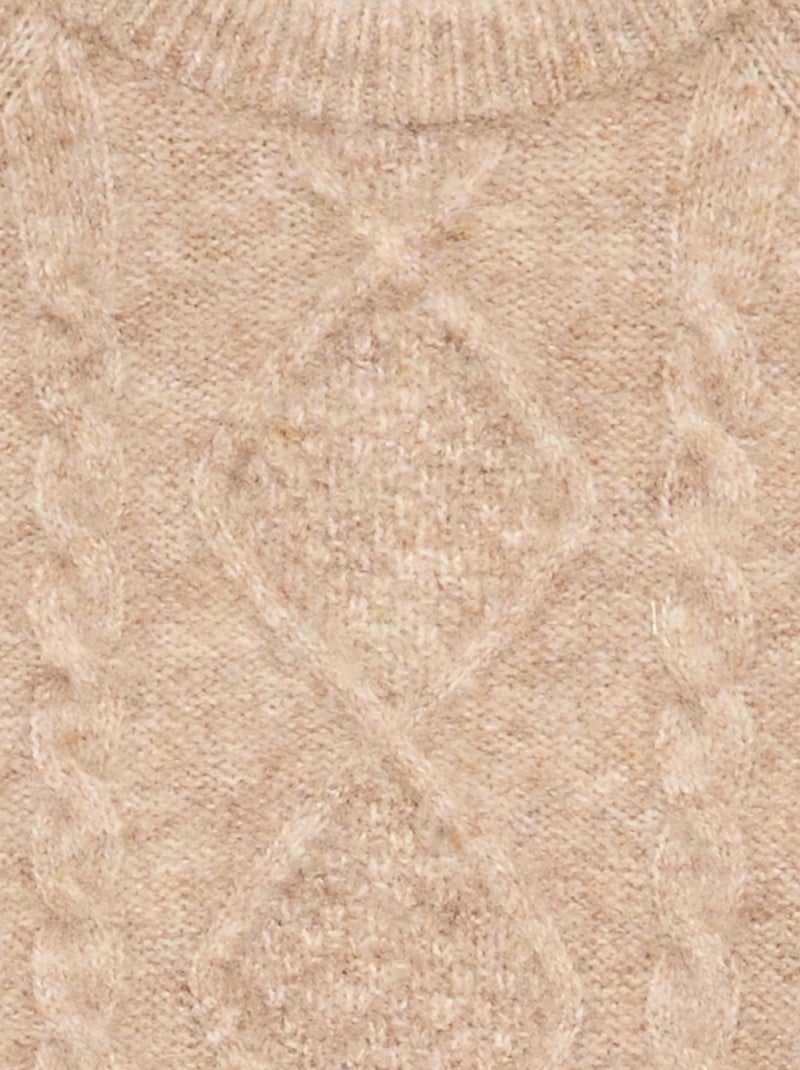 Jersey cálido trenzado Beige - Kiabi