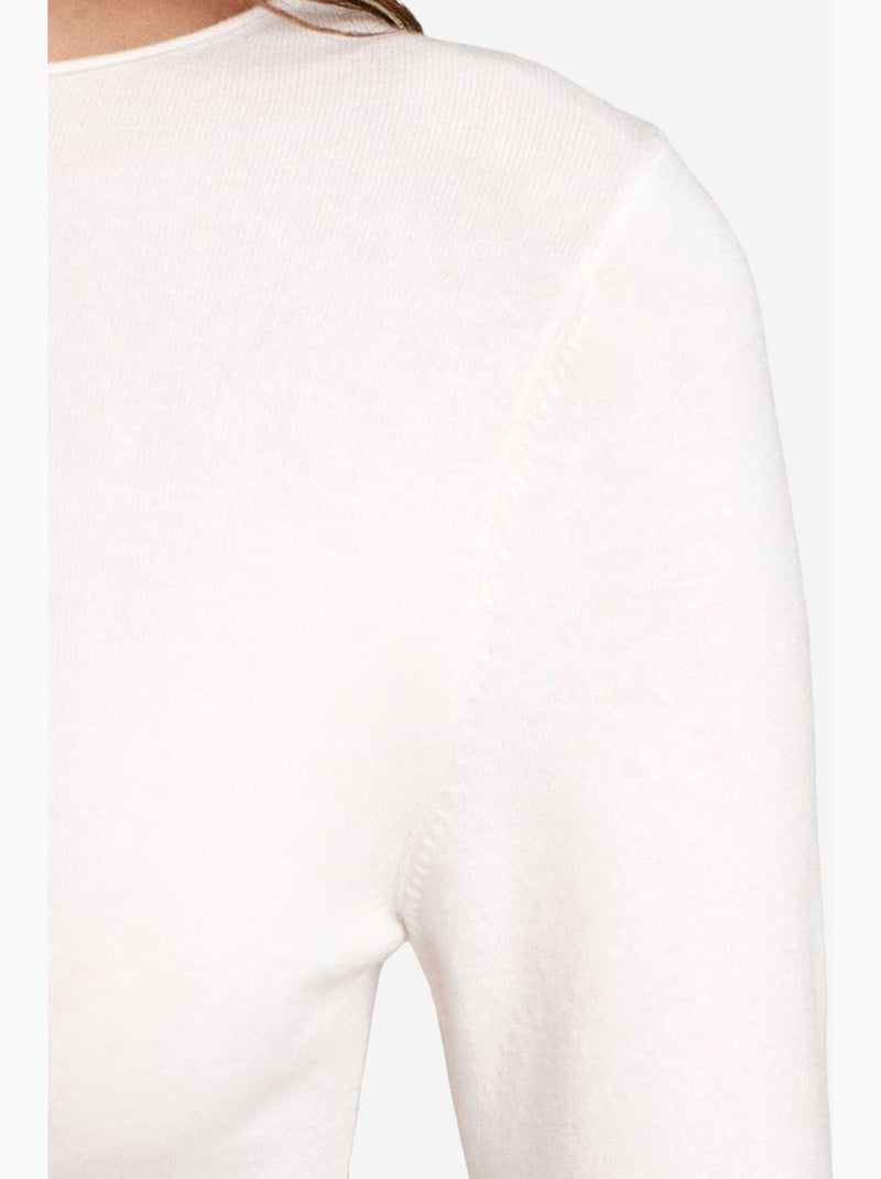 Jersey canalé cuello barco dilvin Blanco roto - Kiabi
