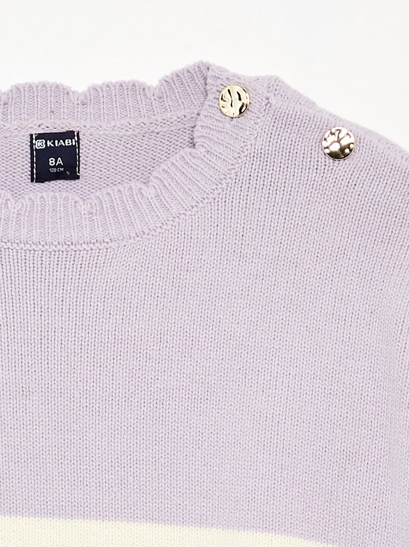 Jersey con abertura abotonada en el hombro Purpura - Kiabi