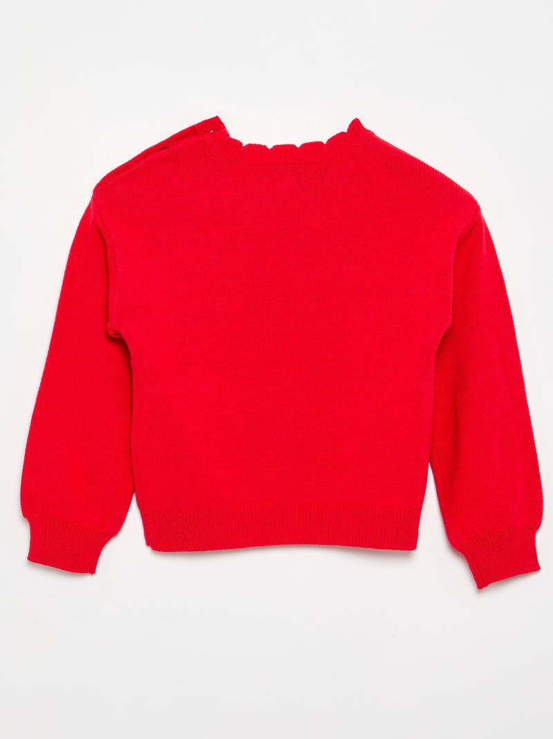 Jersey con abertura abotonada en el hombro Rojo - Kiabi