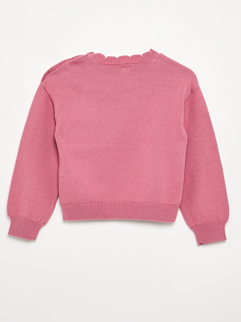 Jersey con abertura abotonada en el hombro Rosa - Kiabi