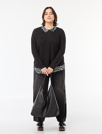 Jersey con blusa efecto 2 en 1 'Only Carmakoma'