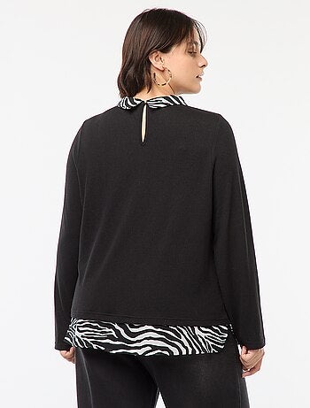 Jersey con blusa efecto 2 en 1 'Only Carmakoma'