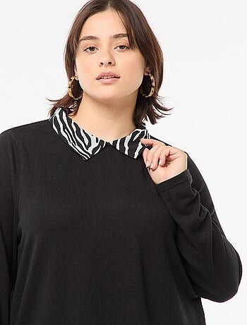 Jersey con blusa efecto 2 en 1 'Only Carmakoma'