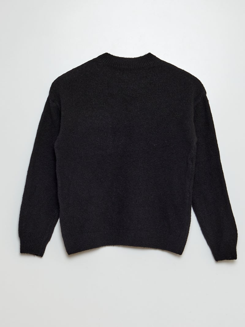 Jersey con bolsillo con solapa NEGRO - Kiabi