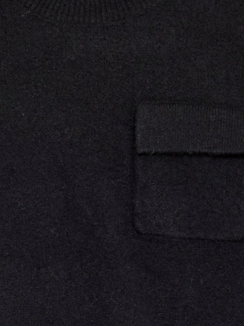 Jersey con bolsillo con solapa NEGRO - Kiabi