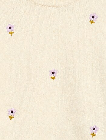 Jersey con bordados de flores