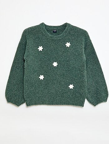 Jersey con bordados de flores