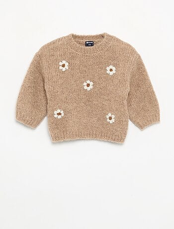 Jersey con bordados de 'margaritas'