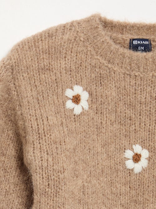 Jersey con bordados de 'margaritas' - Kiabi