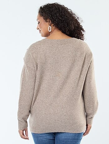 Jersey con botones decorativos en el hombro