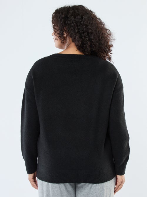 Jersey con botones decorativos en el hombro - Kiabi