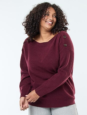 Jersey con botones decorativos en el hombro