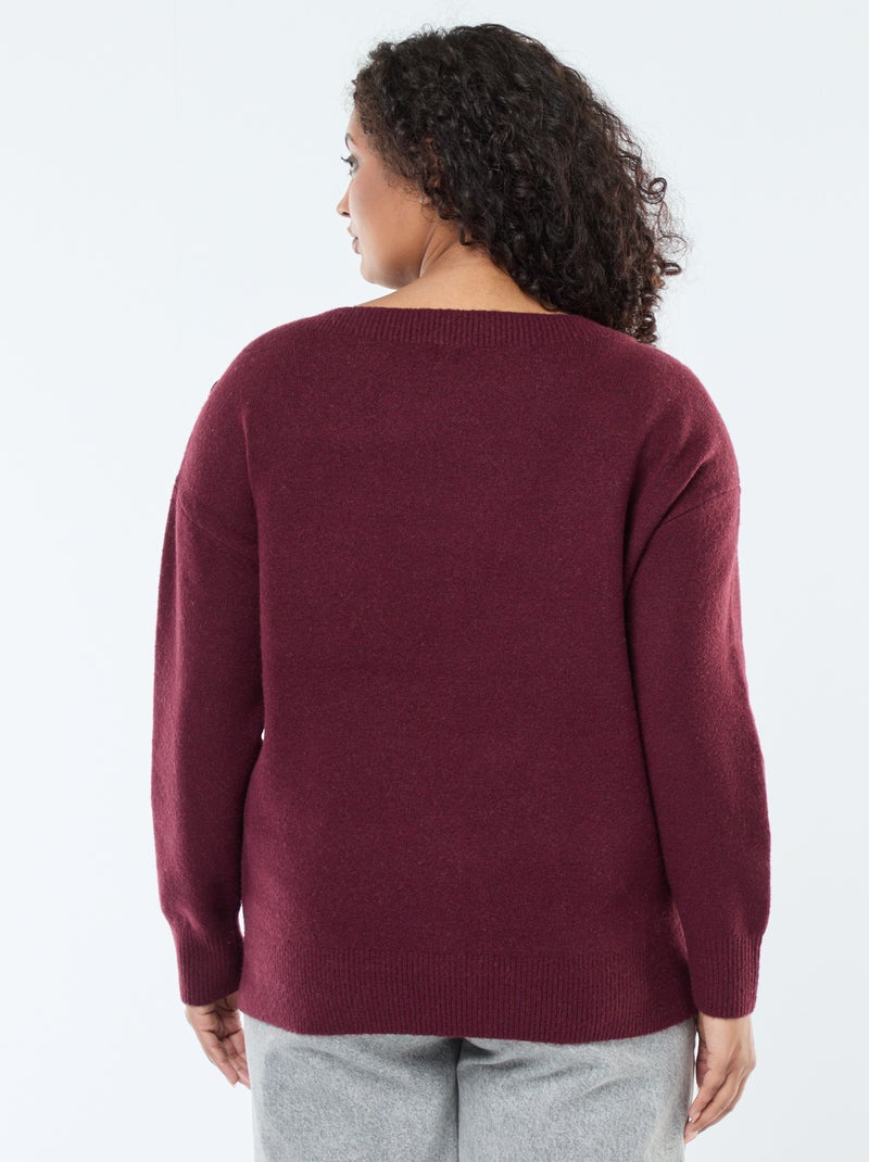 Jersey con botones decorativos en el hombro Rojo - Kiabi