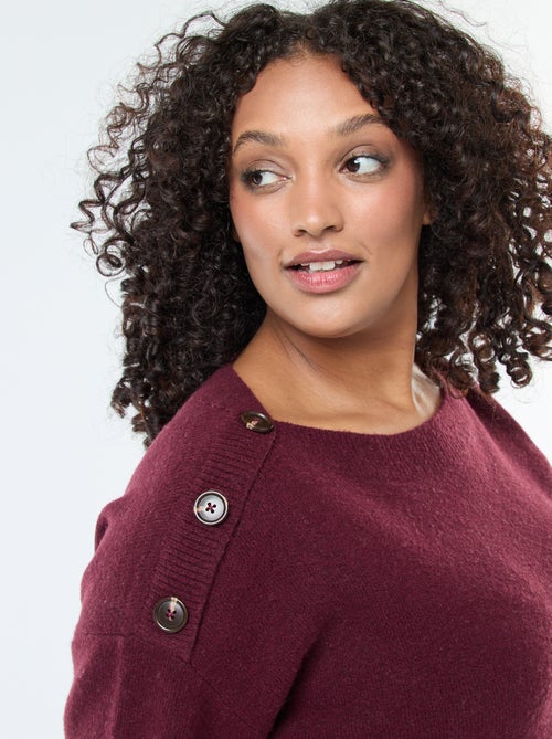 Jersey con botones decorativos en el hombro - Kiabi