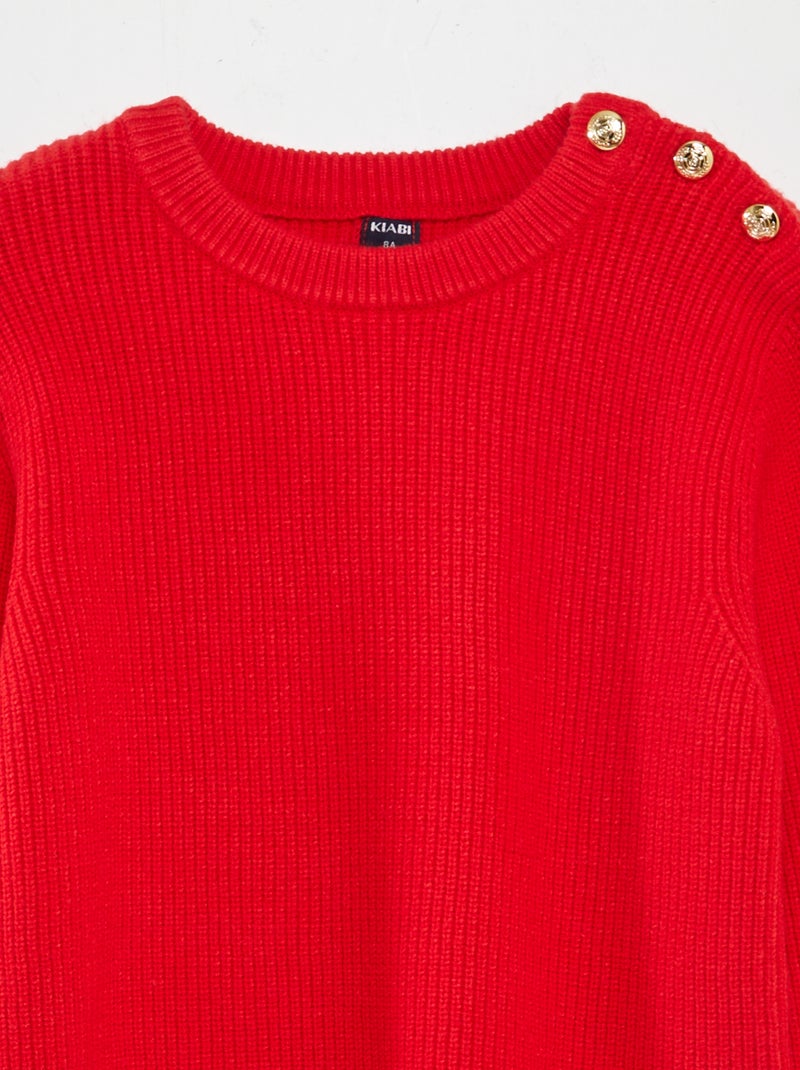 Jersey con botones marineros ROJO - Kiabi