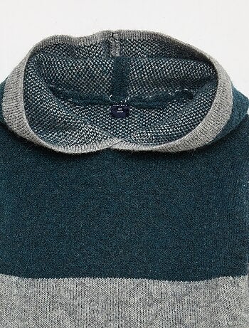 Sudadera con capucha color block