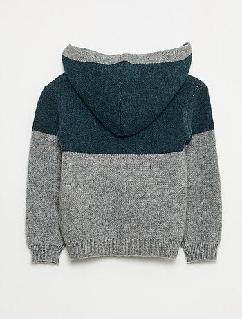 Sudadera con capucha color block