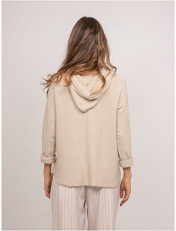 Jersey con capucha de punto suave con mezcla de alpaca kattem