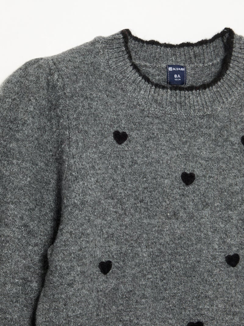 Jersey con 'Corazones' delante Gris - Kiabi