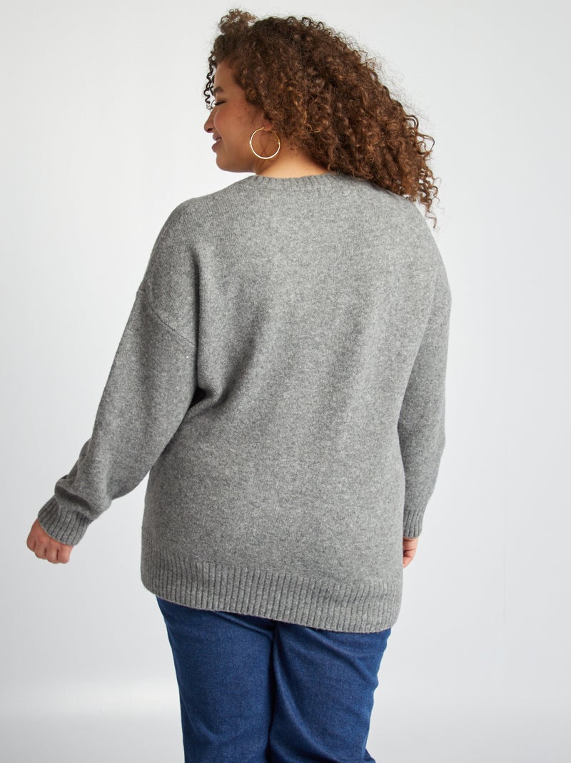 Jersey con corazones San Valentín GRIS - Kiabi
