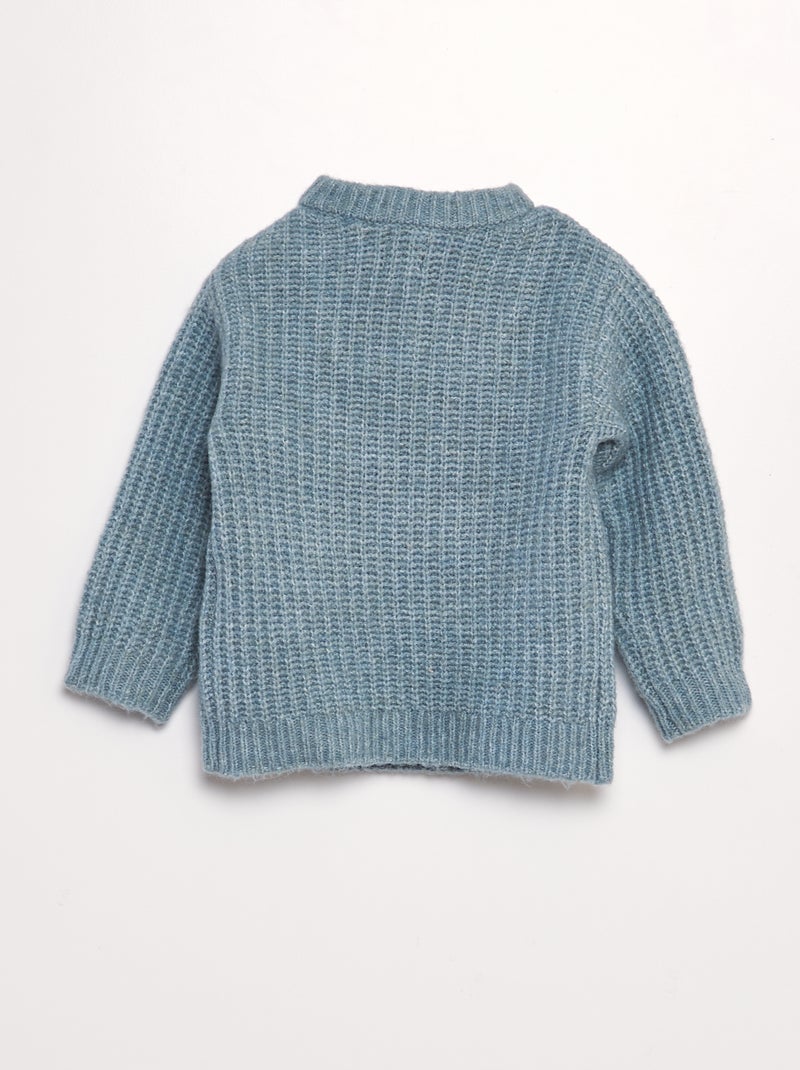 Jersey con cremallera en el cuello AZUL - Kiabi