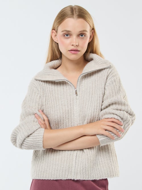Jersey con cremallera en el cuello - Kiabi