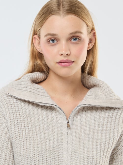 Jersey con cremallera en el cuello - Kiabi