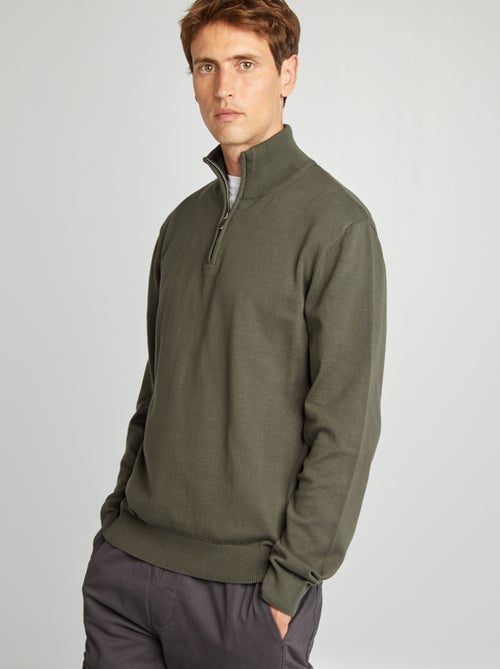 Jersey con cremallera en el cuello - Kiabi